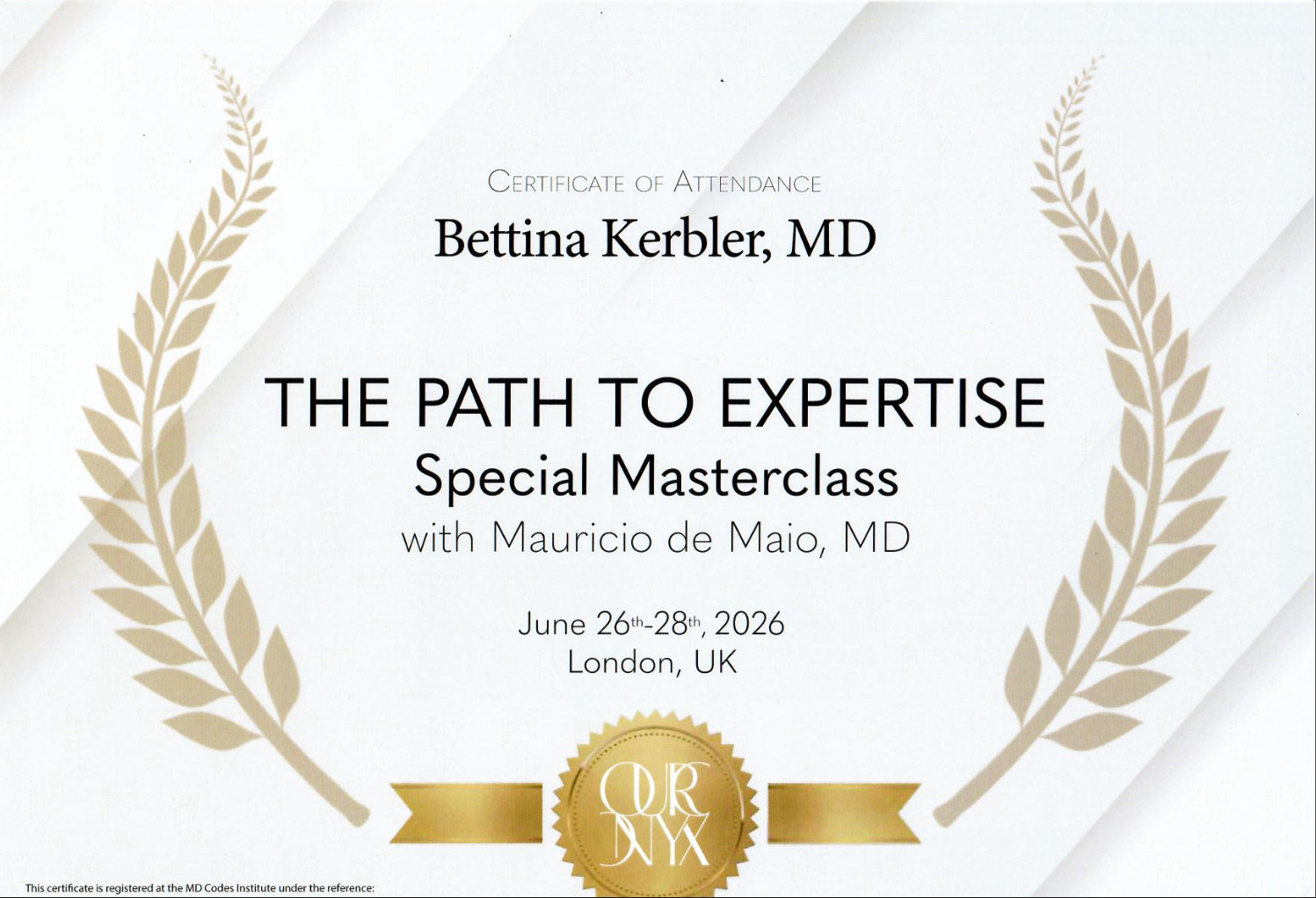 Special Masterclass mit Mauricio de Maio, MD - London, UK Special Masterclass mit Mauricio de Maio, MD - London, UK